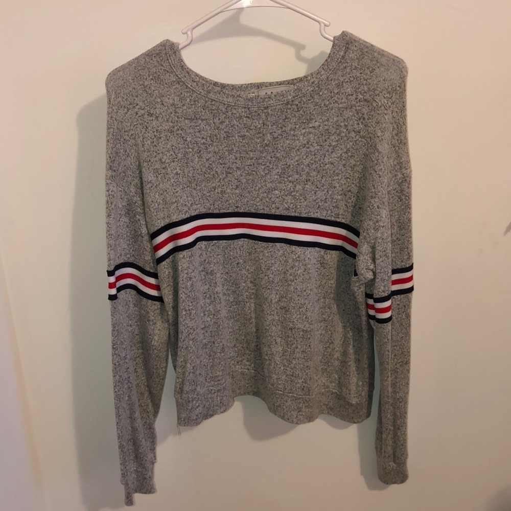 Gaze, long sleeve gray sweater- medium